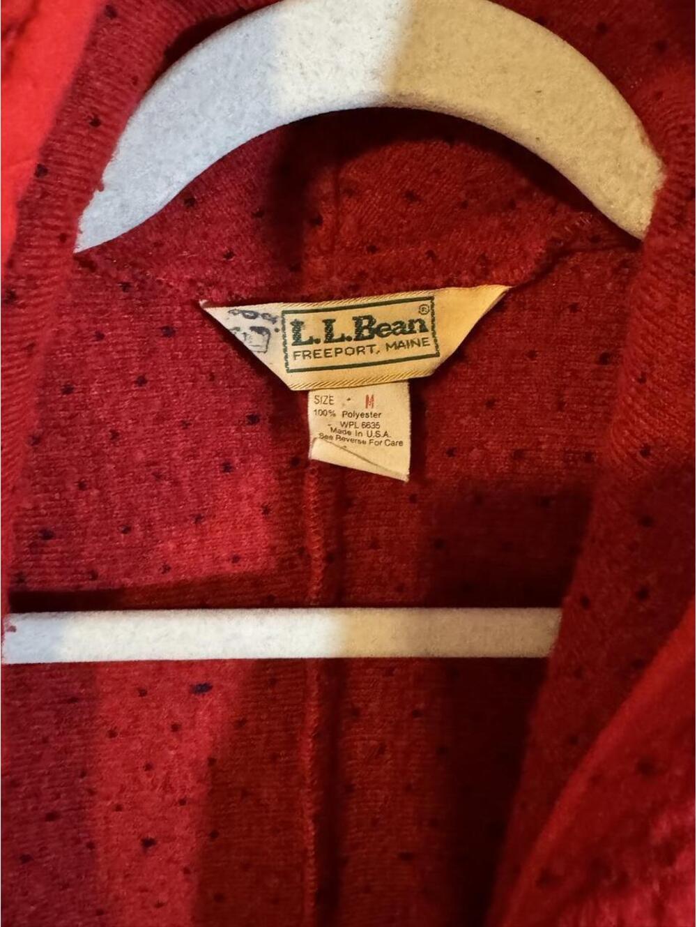Vintage L.L.Bean Red Fleece Snap Jacket ❤️